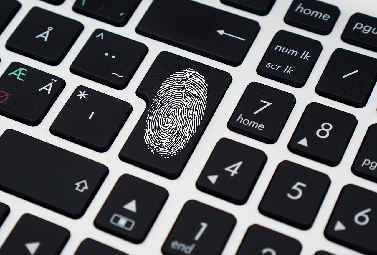Vingerafdrukscanner bij voordeur voor biometrische toegang. Vingerafdrukscanner bij voordeur voor biometrische toegang.